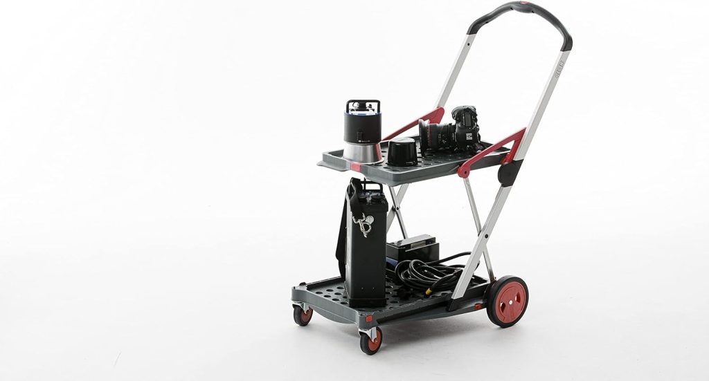 CLAX® Carro de transporte, carrito plegable, carrito de mano, sin caja plegable, rojo