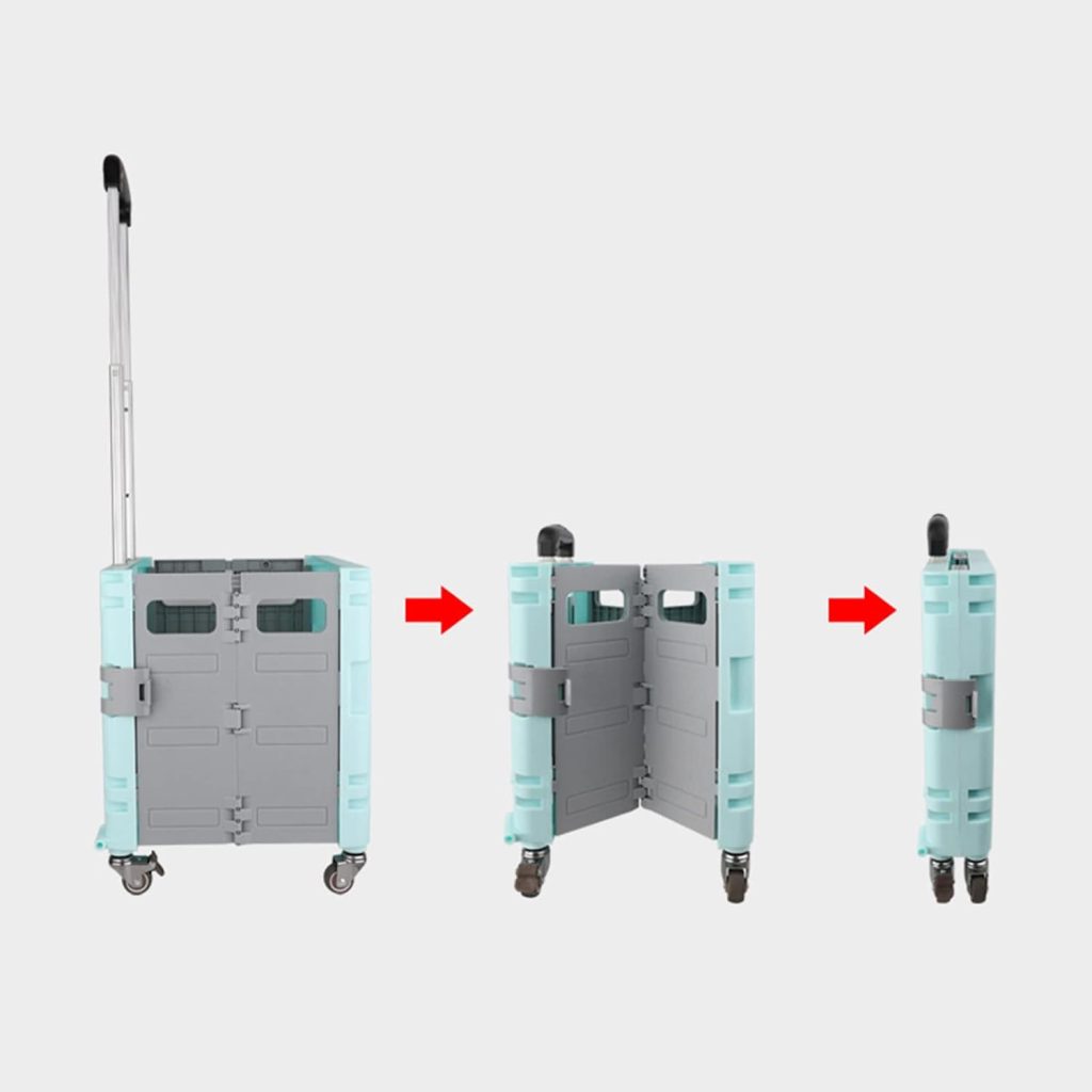 Huaxingda Carro rodante Plegable | Compras Plegable,Carretilla Mano Multifuncional con asa telescópica para Viajes, mudanzas, comestibles