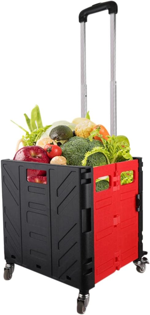 Huaxingda Carro rodante Plegable | Compras Plegable,Carretilla Mano Multifuncional con asa telescópica para Viajes, mudanzas, comestibles