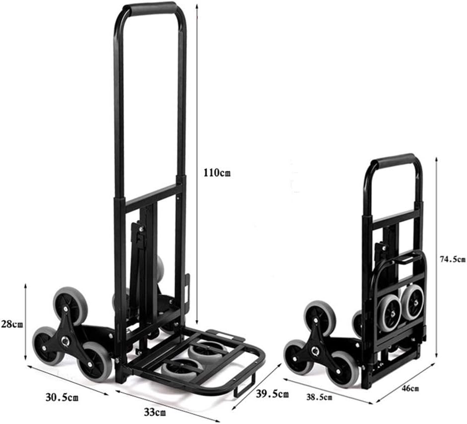 sogesfurniture Saco de Servicio Pesado Carretilla Plegable Plegado automático, Mango Extensible Capacidad de Carga: 150 kg,BHEU-KT-2025B