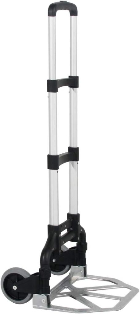 SogesHome Carretilla de Mano Plegable de Aluminio Carretilla Subeescaleras con Asa Extensible y Ruedas