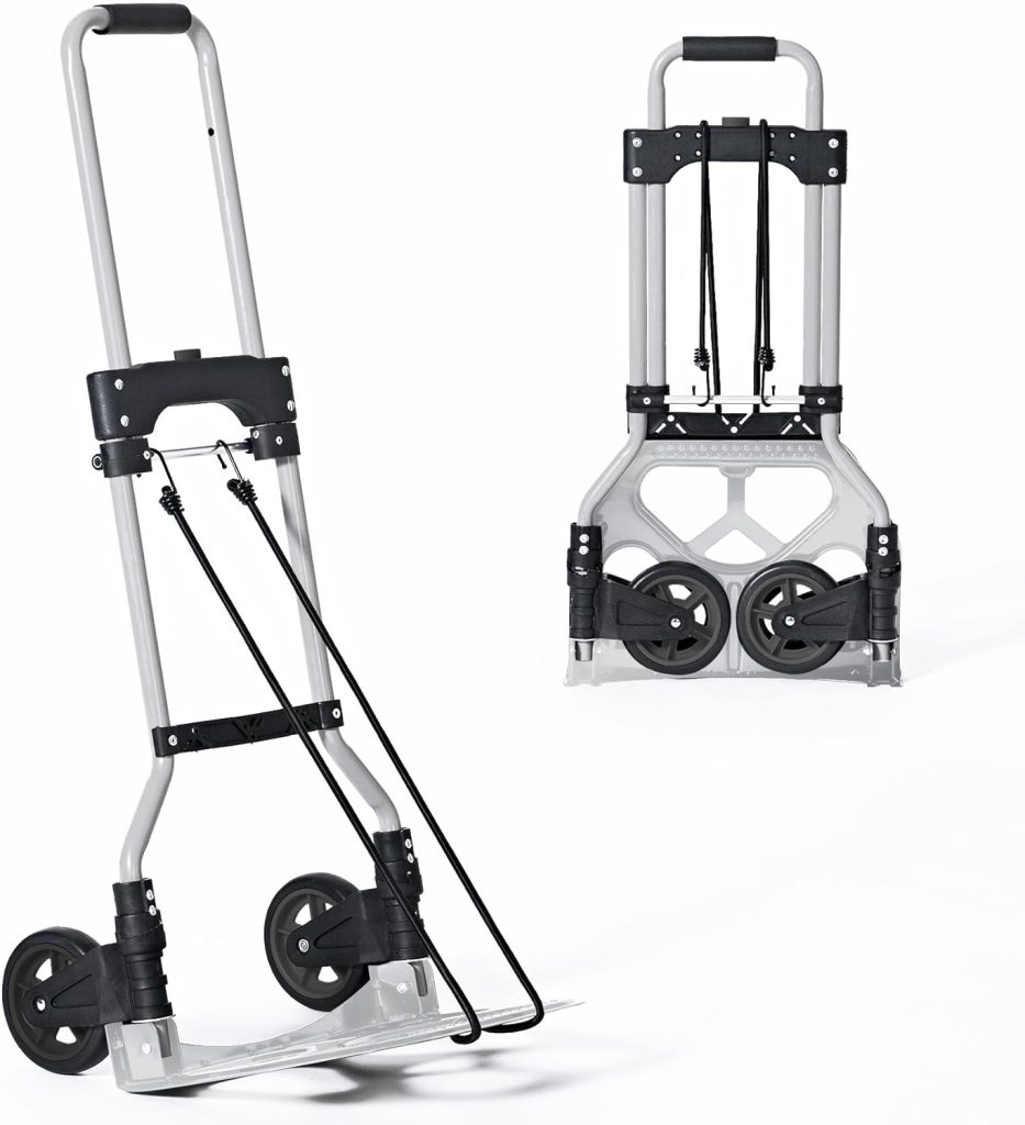 SogesHome Carretilla Plegable de Aluminio para escaleras, Plataforma de Carga con Almohadillas Antideslizantes, Carrito Plegable, Carrito de Mano, KT-2022-SH-01