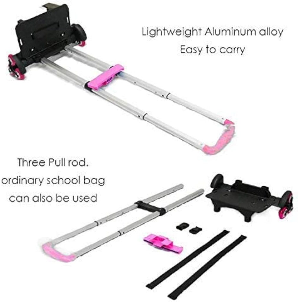 Trolley para Mochila - Carretilla con Ruedas Carretilla Plegable y no Plegable de la aleación de Aluminio de la Mano para la Mochila