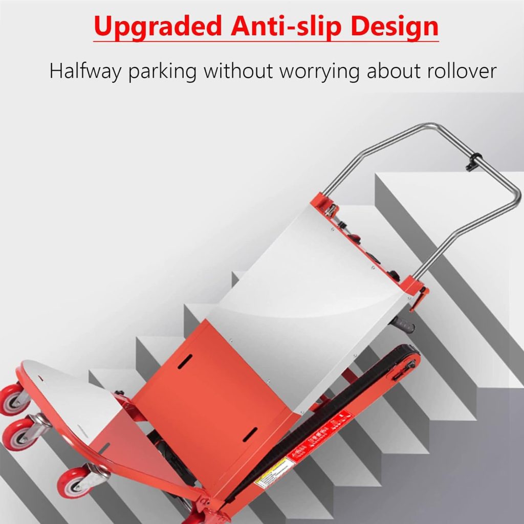 XINGma Carretilla Manual Plegable EléCtrica, Carro EléCtrico para Subir Escaleras, Capacidad De Carga De 300 Kg, Tiempo De Uso/5 Horas, para El Manejo De Objetos Pesados En El Hogar,Red